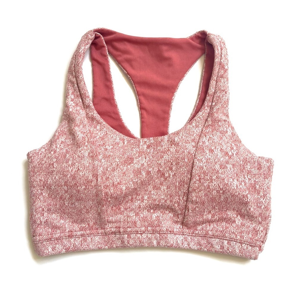 Gymshark Fleur Textured Layered Sports
Bra - Dusty Pink